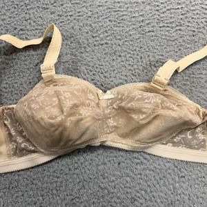 VTG Norvell Bra 30EE Full Coverage 874  Floral Lace Soft Cup Cone Bullet NWOT